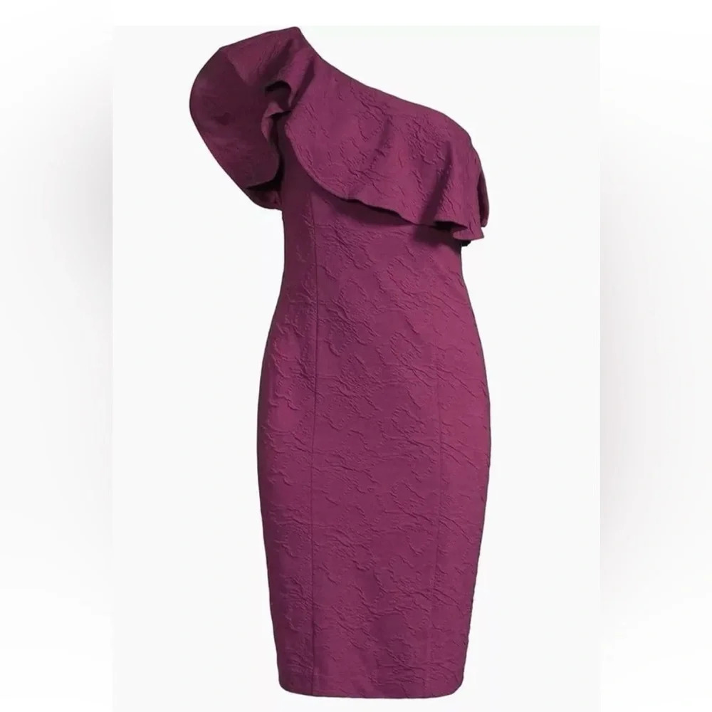 Lilly‎ Pulitzer Bordeaux one shoulder dress with ruffle size 10 purple NWT